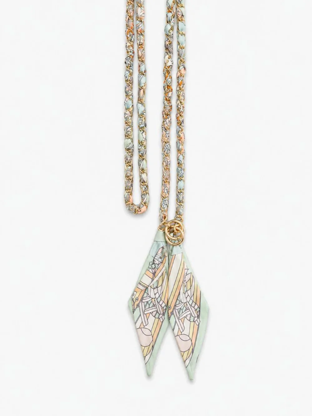 Ribbon Chain Phone Crossbody Lanyard with clear Tether Patch